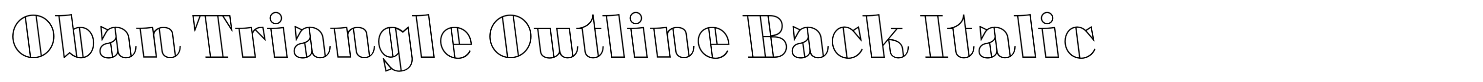 Oban Triangle Outline Back Italic